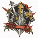 knigh templar knight tattoo design idea