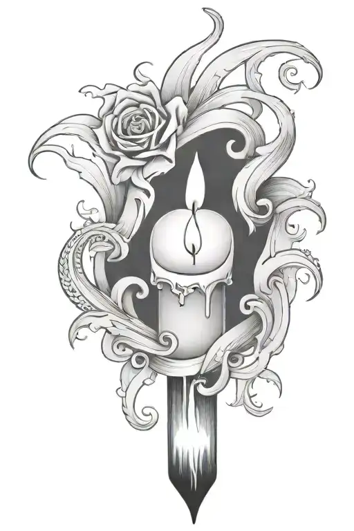 candle burning at both ends tattoo design idea