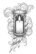 candle burning at both ends tattoo design idea