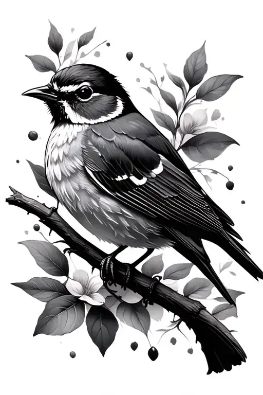 black and white robin tattoo design tattoo design idea