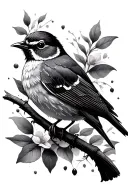 black and white robin tattoo design tattoo design idea