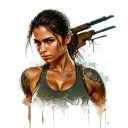lara croft remastered tattoo design idea