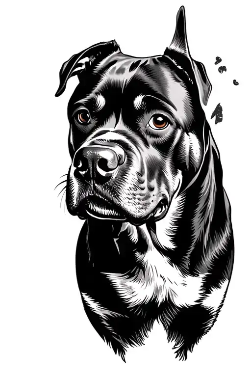 Rottweiler head tattoo design idea