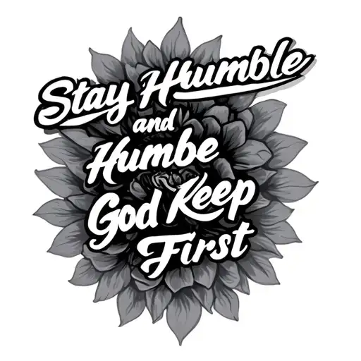 stay humble and keep god first  tattoo design idea