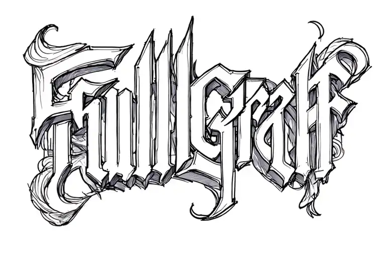 Fullgraf surname tattoo design idea