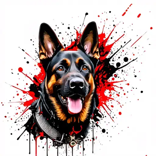 Belgian Malinois tattoo design idea