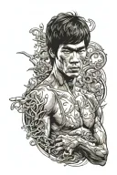 bruce lee tattoo design idea
