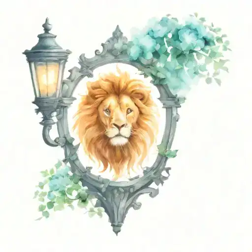 Aston Villa lion gas lamp tattoo design idea