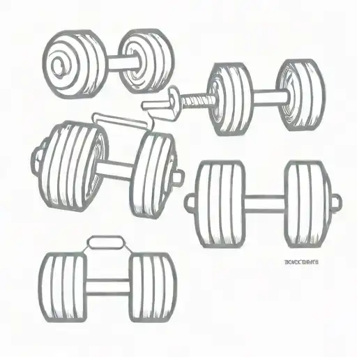 gym dumbbell tattoo design idea
