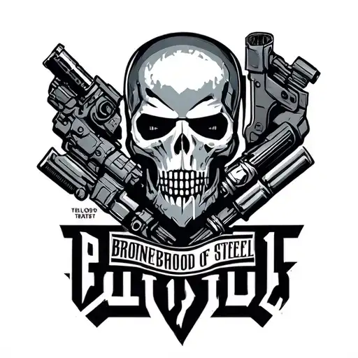 fallout brotherhood of steel tattoo design idea