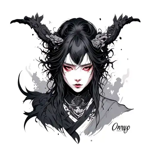 Onryo tattoo design idea