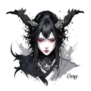 Onryo tattoo design idea