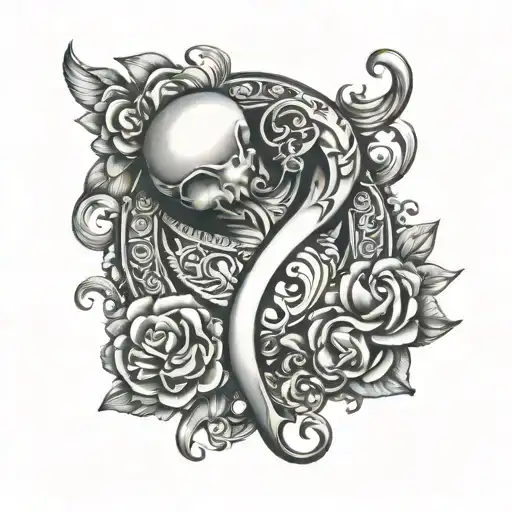 Uterus with ovaries tattoo with greek zeta symbol  tattoo design idea