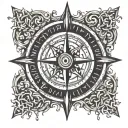 viking compass tattoo design idea