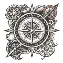 viking compass tattoo design idea