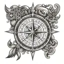 viking compass tattoo design idea