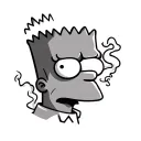 Bart Simpson smoking tattoo design idea