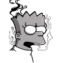 Bart Simpson smoking tattoo design idea