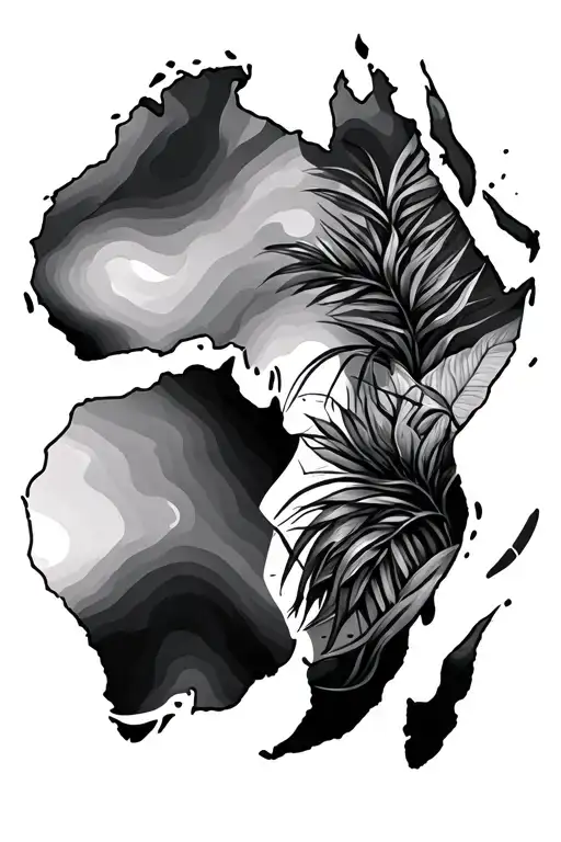 Africa Australia new Zealand tattoo design idea