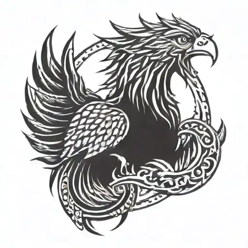 Ashoka logo, Phoenix squad symbol incorporated tattoo design idea