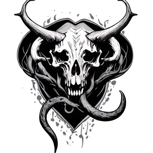 Horny tattoo design idea