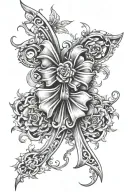 full sleeve tattoo design only large elements take into account the anatomy of the bow and the bending points tattoo design idea