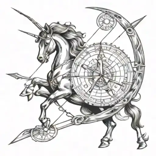 Sagittarius, golden ratio, Friday the 13th tattoo design idea