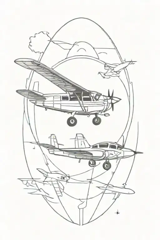 Aviation geek  tattoo design idea