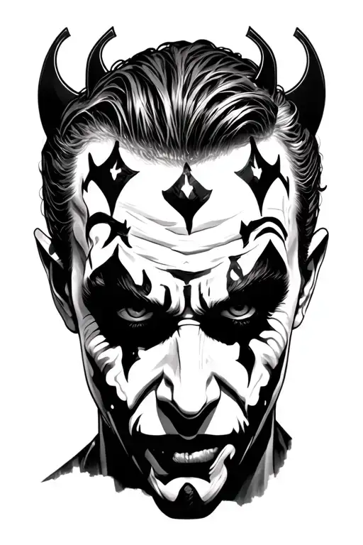 anakin, darth maul, joker face tattoo design idea