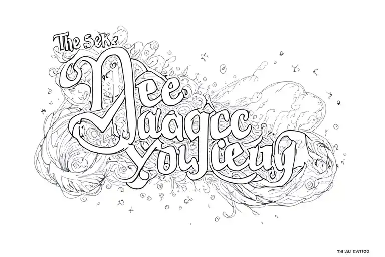 The text The magic you seek is in the work you’re avoiding tattoo design idea