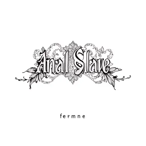 "Anal Slave" "lace" "femme" tattoo design idea