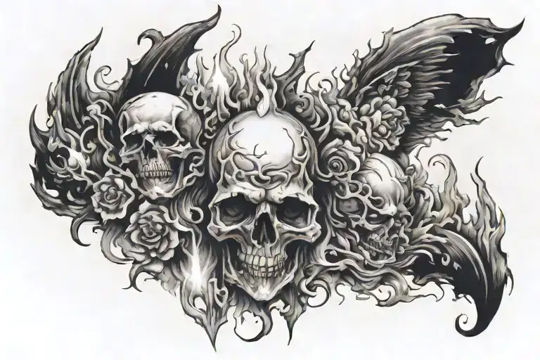 If they hit you on the left cheek, take a torch in your right cheek, burn his house, burn his ladies, burn it like Sodom, burn everything, then tattoo design idea