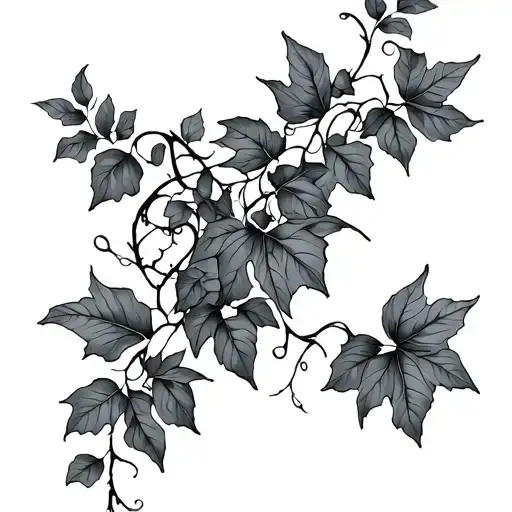 ivy vines wrapped tattoo design idea