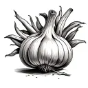 garlic bulbs tattoo design idea