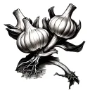 garlic bulbs tattoo design idea