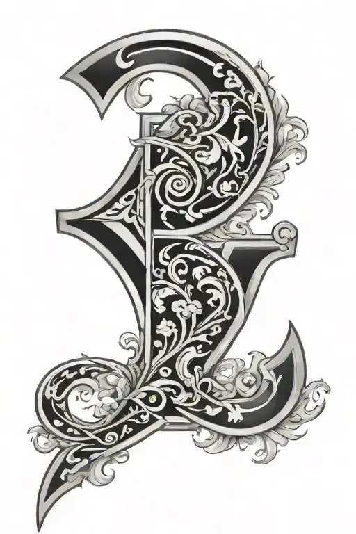 letter C and L tattoo design idea