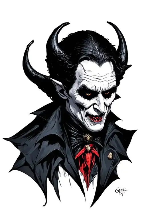 Dracula tattoo design idea