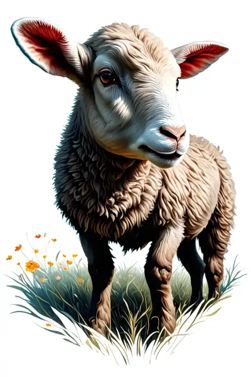 lamb with 23 psalm 23 tattoo design idea