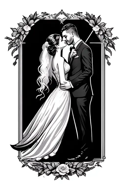 Wedding anniversary showing the X tattoo design idea