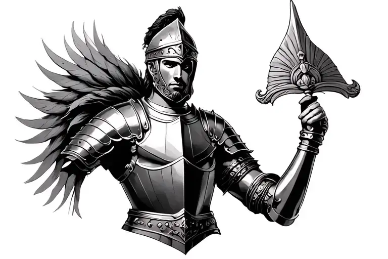 Roman armor tattoo tattoo design idea