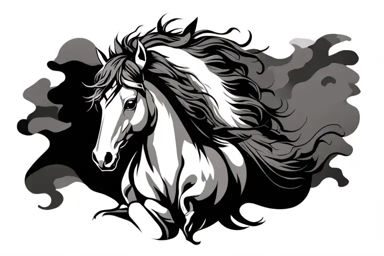 Sleipnir Viking Horse tattoo design idea