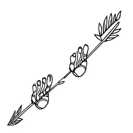 Camino de Santiago Vieira and footprints and arrow tattoo design idea