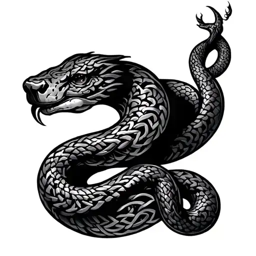 Celtic Snake tattoo design idea