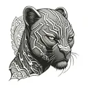 black panther tattoo design idea