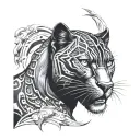 black panther tattoo design idea