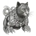 black panther tattoo design idea