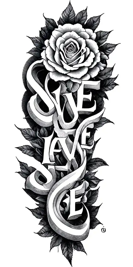 I want a strong and powerful style tattoo I want these words Incorporated Storge love Phileo love Eros love Agape love  tattoo design idea