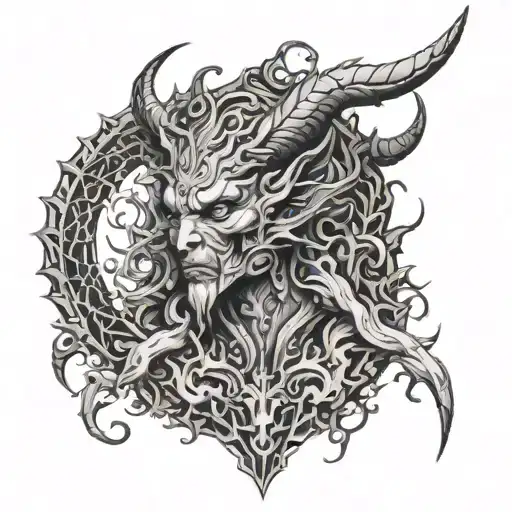 Demon of the Hidden Mist tattoo design idea