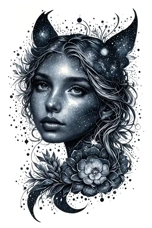 galaxy tattoo design idea