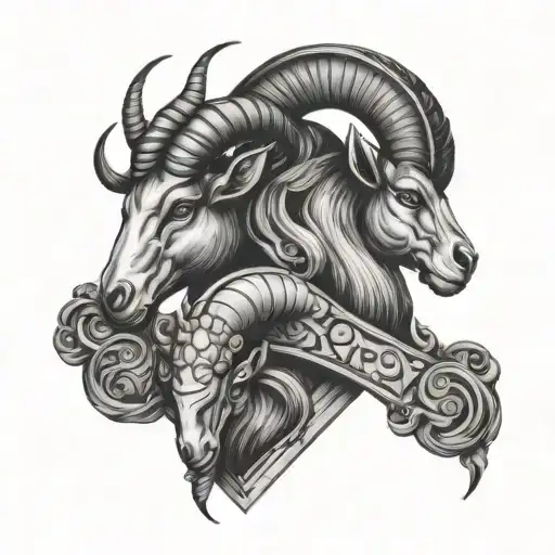 Capricorn And Aries tattoo design idea